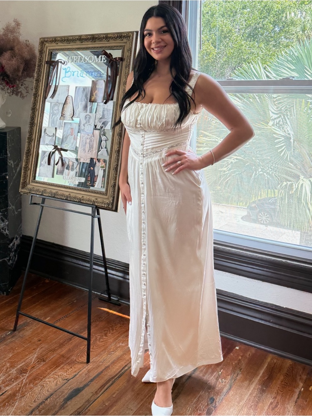 House of CB -white Illiana Silk Blend Maxi Dress - Picture 5 of 5